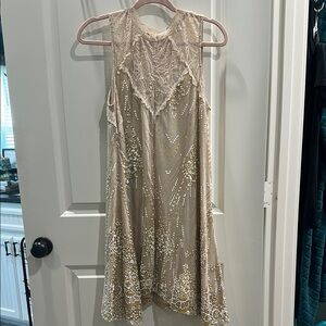 Elegant Cream Mini Dress